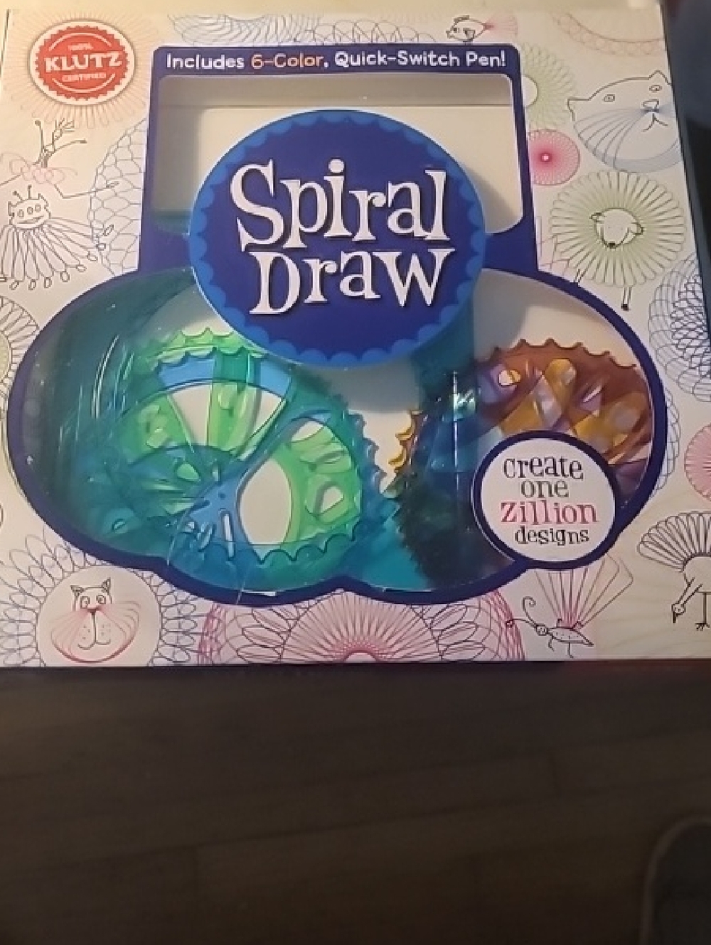 Klutz Spiral Draw Art Kit - Blue & Green